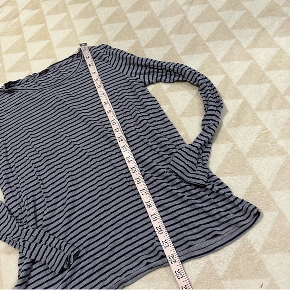 J crew long sleeve stripe stretch suiting tee viscose - Picture 2 of 6